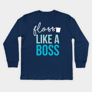 Floss Like a Boss Kids Long Sleeve T-Shirt